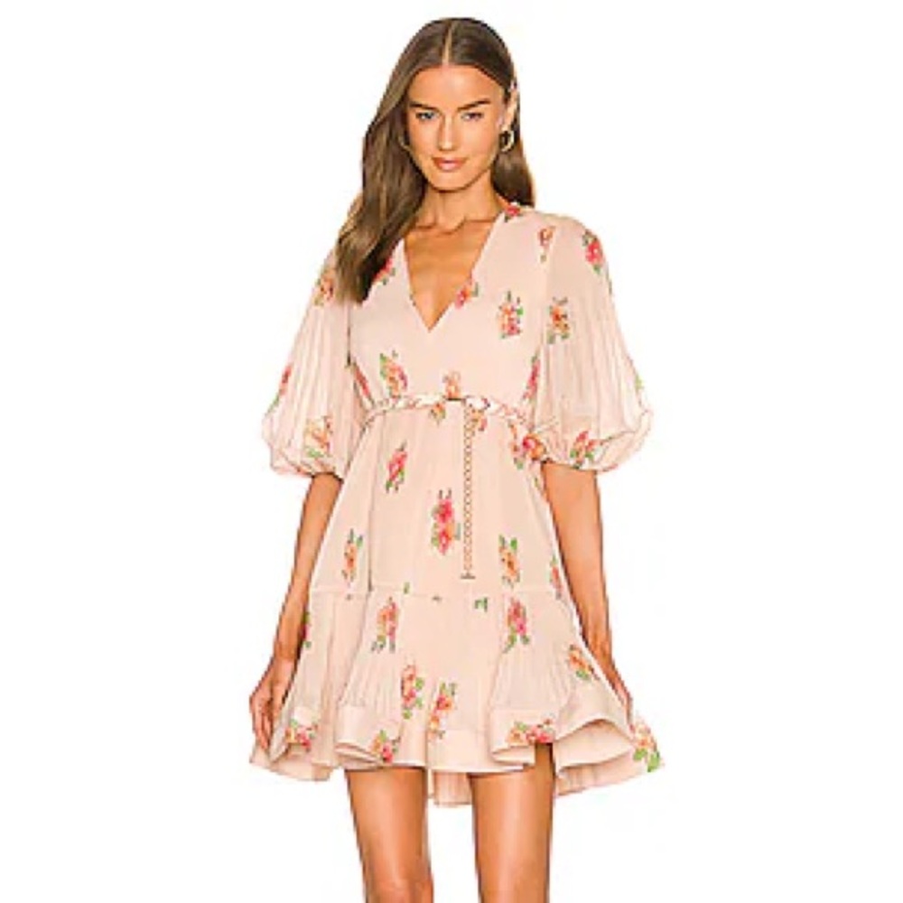 Zimmermann Belted  Pleated Mini Dress